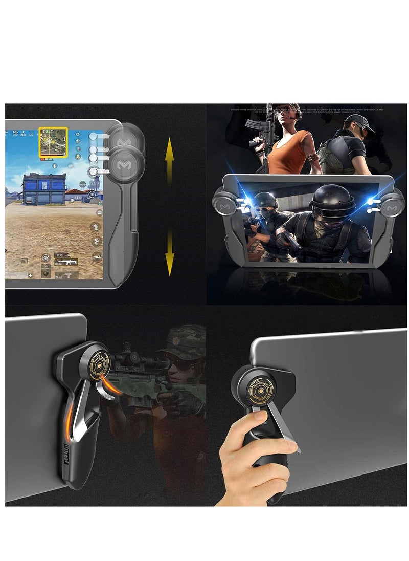 Beauenty 2pcs Game Joystick Trigger Handle 6 Finger L1R1 Shooter Fire Aim on Controller for iPad Tablet PUBG Game Accessories  - Image 2