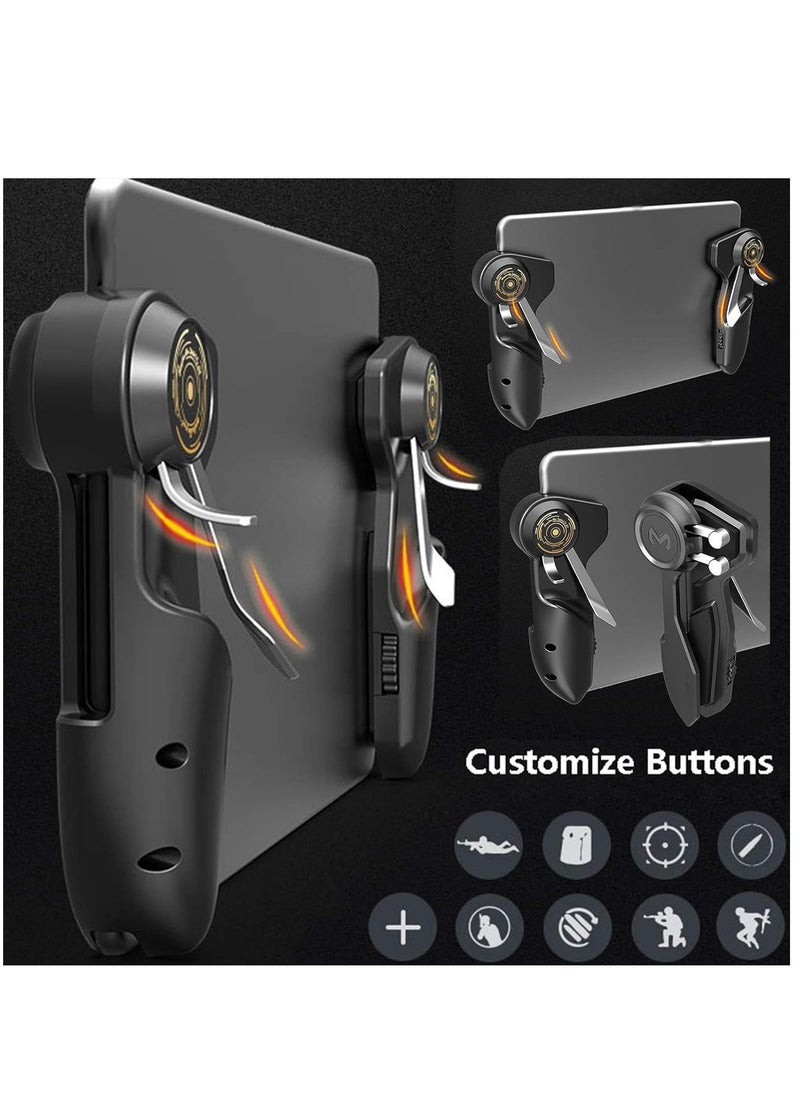 Beauenty 2pcs Game Joystick Trigger Handle 6 Finger L1R1 Shooter Fire Aim on Controller for iPad Tablet PUBG Game Accessories  - Image 3