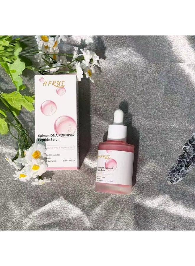 HFRUI PDRN Pink Peptide Serum with Salmon DNA | Pink Glow Serum with Peptides & Niacinamide for Hydration & Firm-Looking Skin | Uneven Tone Care | Skincare, 30ml - Image 2
