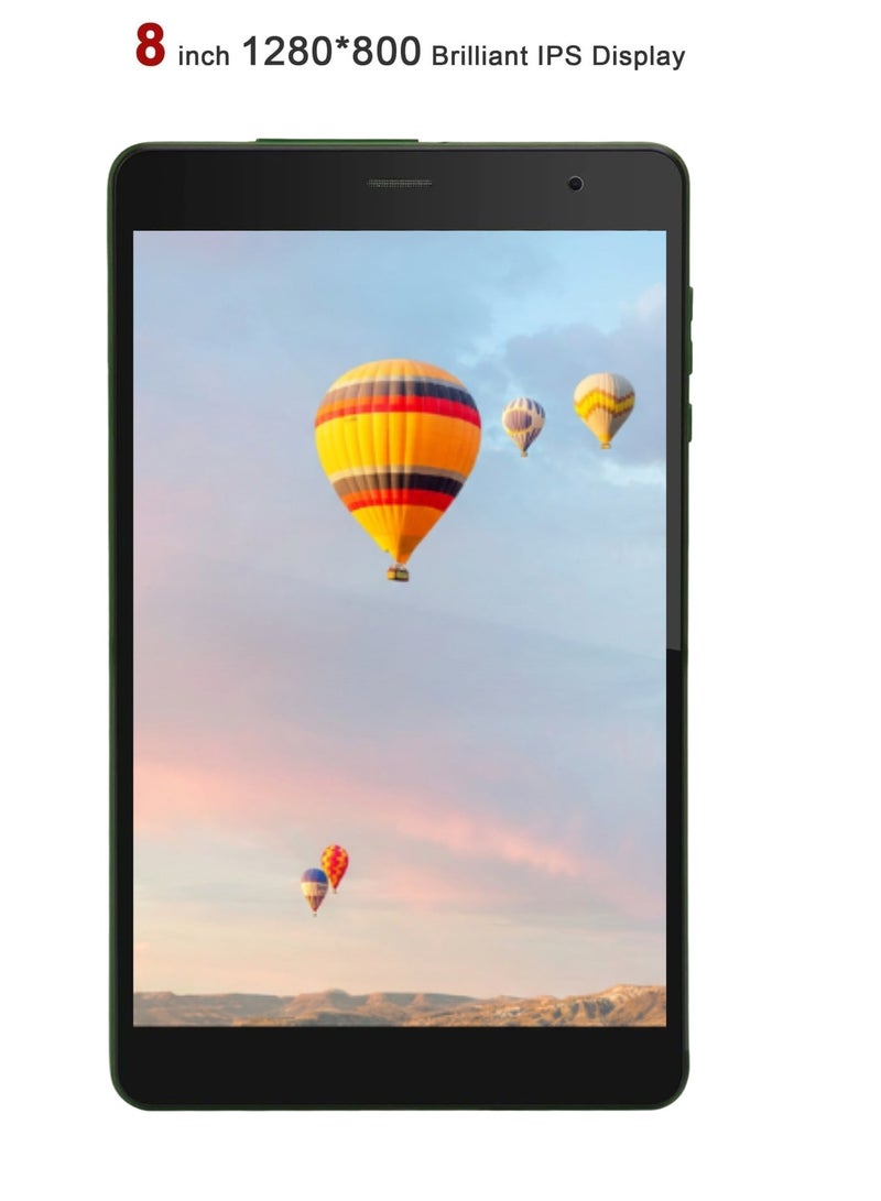 C idea CM813 Pro Android 13 Smart Tablet 8 Inch IPS Capacitive Touchscreen LCD | 8GB RAM 512GB Storage | Quad Core Processor | 5G WiFi Bluetooth GPS | 5MP Front & 8MP Rear Camera | Zoom Supported | Ultra Slim Body | Protective Case Included | Green - Image 4