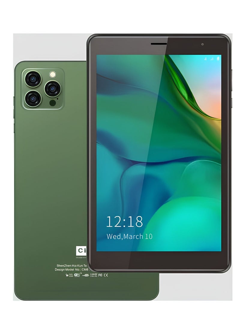 C idea CM813 Pro Android 13 Smart Tablet 8 Inch IPS Capacitive Touchscreen LCD | 8GB RAM 512GB Storage | Quad Core Processor | 5G WiFi Bluetooth GPS | 5MP Front & 8MP Rear Camera | Zoom Supported | Ultra Slim Body | Protective Case Included | Green - Image 1