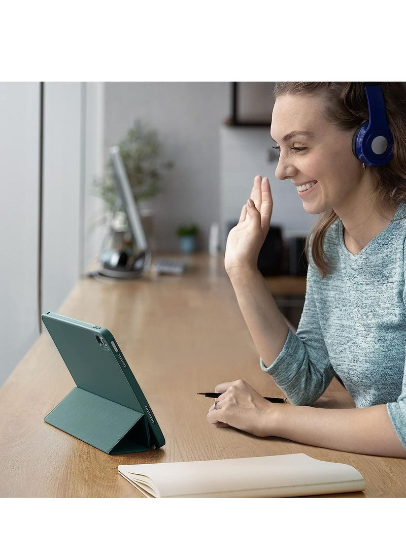 جينيكست حامل ذكي واقٍ ناعم من البولي يوريثان الحراري ثلاثي الطي مع غطاء حامل قلم رصاص لجهاز iPad 10th Generation 10.9 Inch (2022) - Image 4