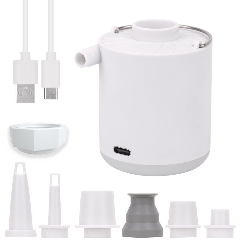 XINBAOHONG Mini Air Portable Camping Light Tiny InflatorDeflator Pump with 1600mAh Battery USB Rechargeable for Pool Floats Air Bed Air Mattress Swimming Ring Vacuum Storage Bags