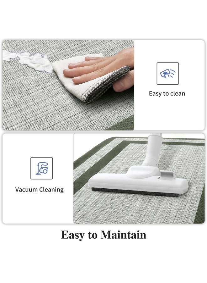 Mattitude Kitchen Mats Set of 2 Cushioned Anti-Fatigue Non-Skid Rug Sets Ergonomic Comfort Standing Mat for Kitchen, Floor, Office, Sink, Laundry,Green - Image 4