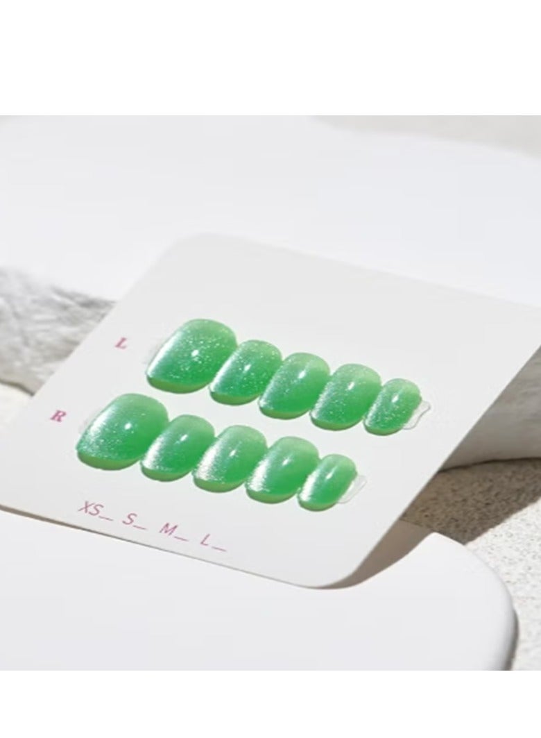 Generic Crystal Cat Eye Nail Art False Nail  - Image 3