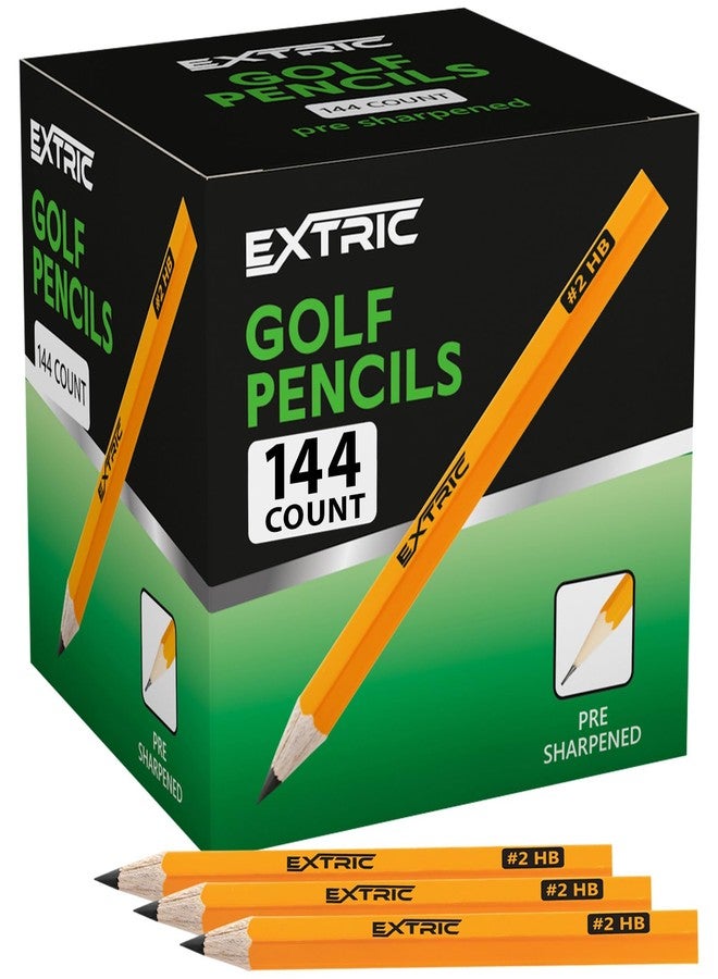 EXTRIC Golf Pencils, HB #2, Pre-Sharpened, 3.5 Inch, Wood-Cased, 144 Count, Ideal for Classroom, Schools, Offices - Image 1