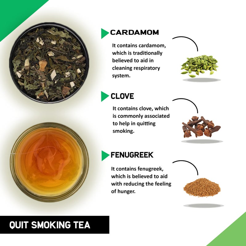Teacurry Quit Smoking Tea (1 Month Pack | 30 Teabags) - Helps to Quit Smoking & Lung Detox of Smoked Lungs - Image 4