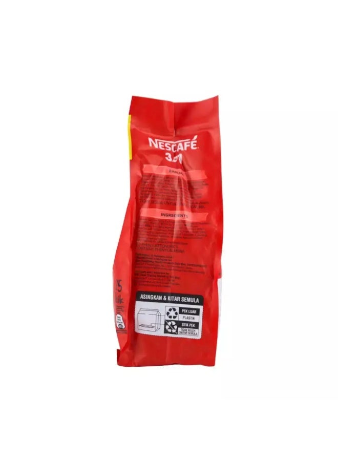 Nescafe 3in1 Original Aromatic and Balanced Premix Coffee Sticks - 25X18grams Pack of 25 - Image 2