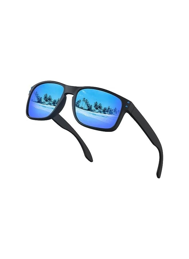 بروماس نظارات شمسية مستقطبة للرجال والنساء نظارات شمسية رياضية كلاسيكية مستطيلة الشكل حماية من الأشعة فوق البنفسجية 400 للرجال والنساء نظارات شمسية رياضية للقيادة في الهواء الطلق وصيد الأسماك - Image 1