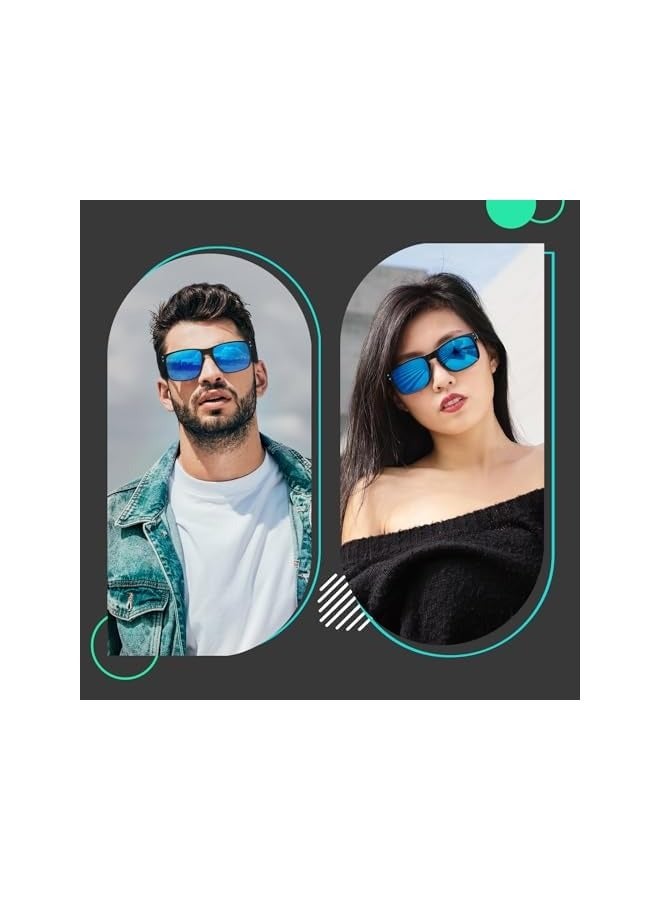 بروماس نظارات شمسية مستقطبة للرجال والنساء نظارات شمسية رياضية كلاسيكية مستطيلة الشكل حماية من الأشعة فوق البنفسجية 400 للرجال والنساء نظارات شمسية رياضية للقيادة في الهواء الطلق وصيد الأسماك - Image 2