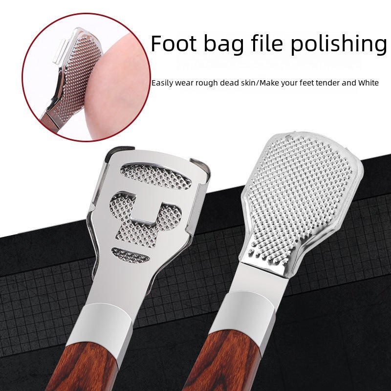 wood handle foot Planer set foot care dead skin repair foot file scraping knife pedicure tool - Image 3