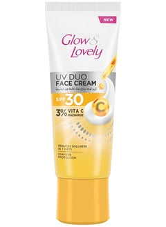 Glow & Lovely UV Duo Face Cream, SPF 30, with 3 percent Vitamin C and Niacinamide 100g 