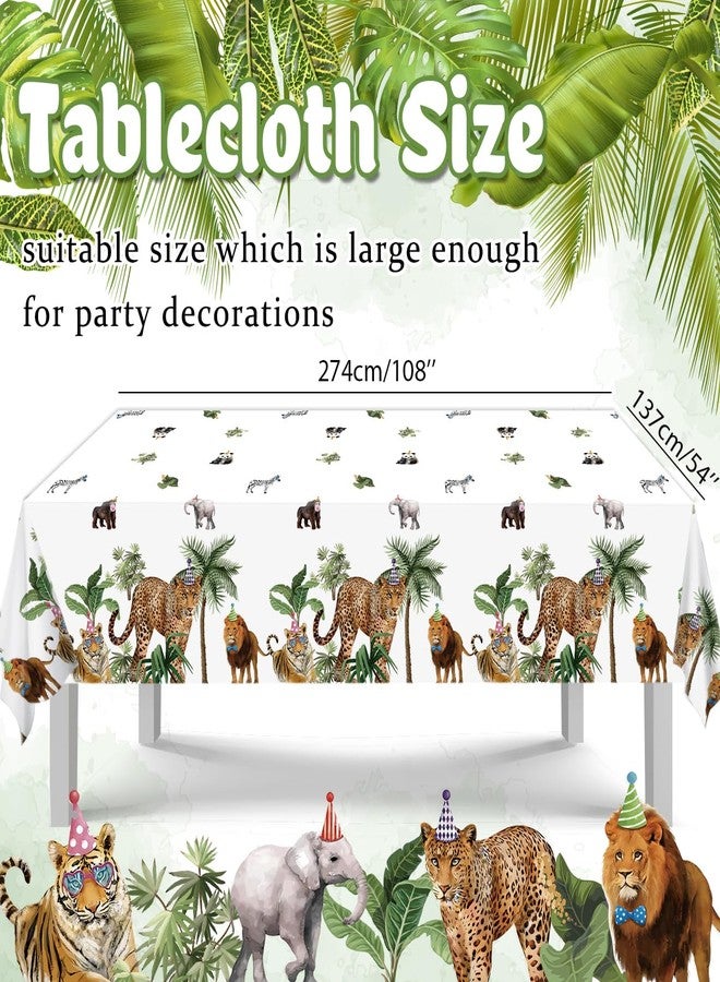Haimimall Jungle Theme Safari Birthday Party Decorations, Wild Animal Plates and Napkins for Boy Kids Jungle Dinnerware with Cups Tablecloth Banner and Balloons for Zoo Theme Birthday Decorations,Serve 20 - Image 3