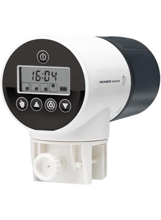 Automatic Fish Feeder with Timer, 360° Rotating Base, Moisture-Proof Auto Aquarium Food Dispenser for Fish, Turtles – 200ml Capacity, Programmable Electric Feeder for Vacation & Daily Feeding
