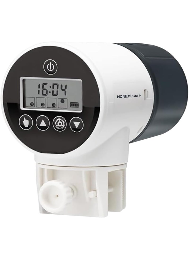 Automatic Fish Feeder with Timer, 360° Rotating Base, Moisture-Proof Auto Aquarium Food Dispenser for Fish, Turtles – 200ml Capacity, Programmable Electric Feeder for Vacation & Daily Feeding - Image 1