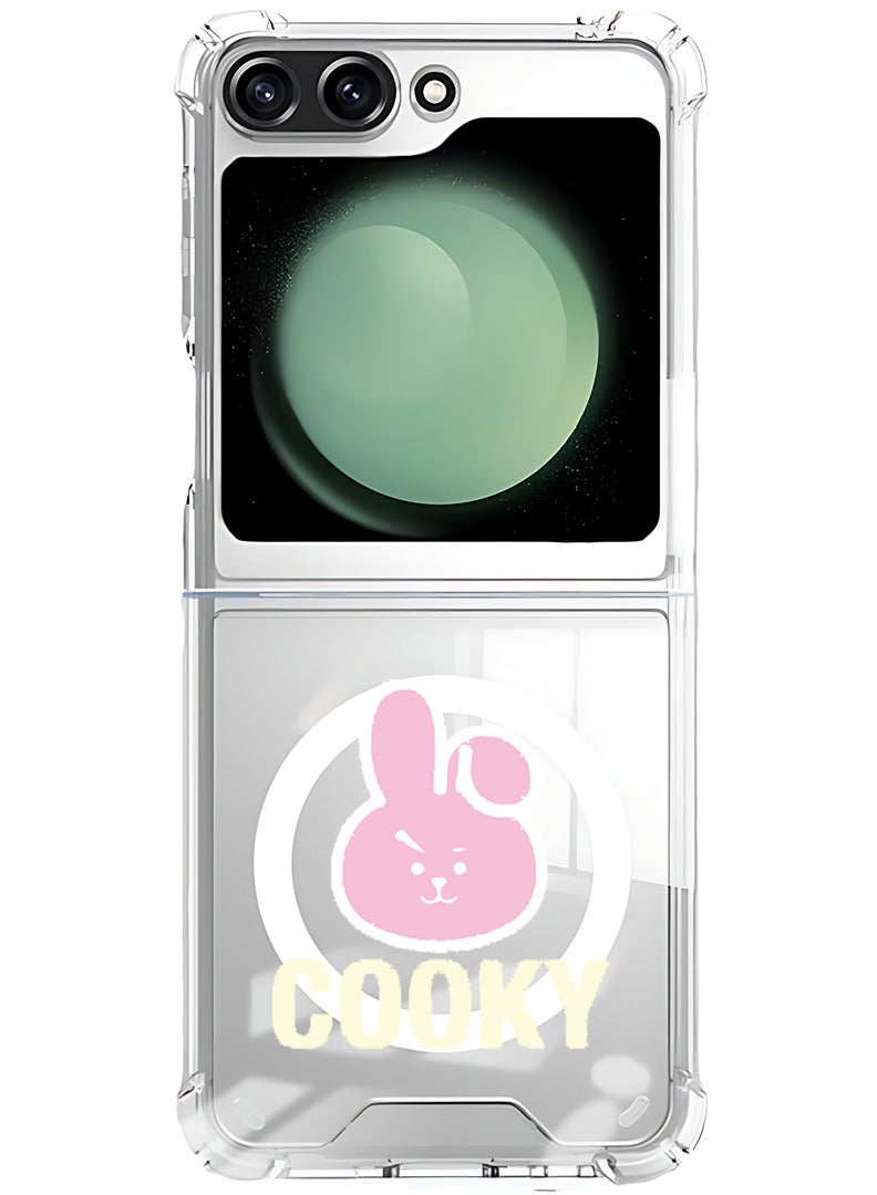 Theodor Magnetic Case for Samsung Galaxy Z Flip 6 Compatible with MagSafe Wireless Charging, Shockproof Phone Bumper Cover Cooky - Image 1