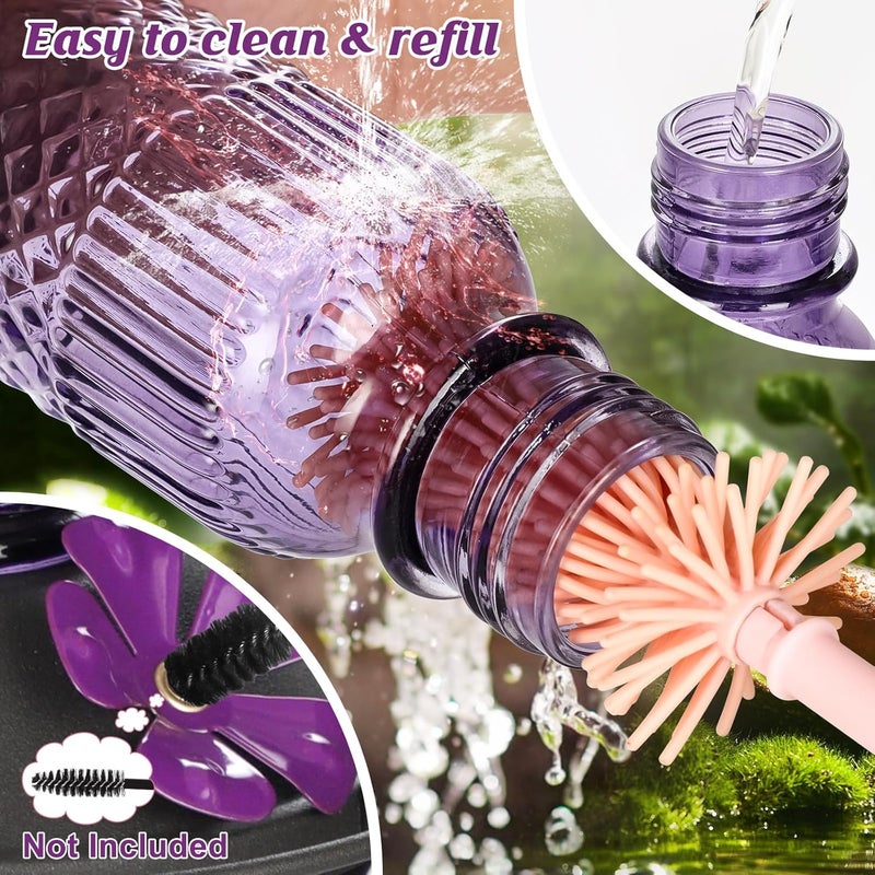 FEED GARDEN Glass Hummingbird Feeder for Outdoors Hanging, 16 OZ Humming Bird Feeders with 4 Bee Guard Feeding Ports&Built-in Ant Moat, Hummingbird Gifts for Mom Bird Feeder for Outside, Purple,1 Pack - Image 5