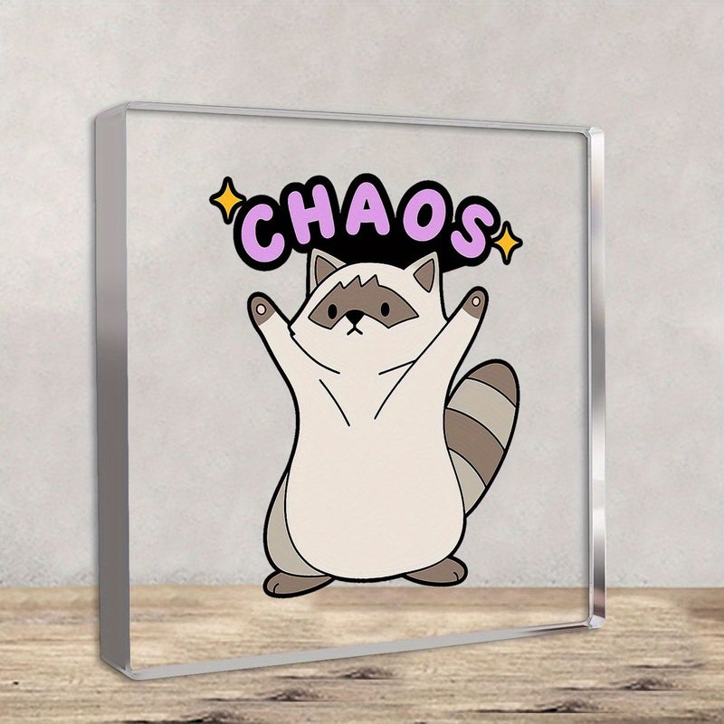 Raccoon Exhibition Booth Decor Unique Quirky Gift for Fashion Lovers Ideal for Home Office Bedroom Living Room Kitchen Boho Housewarming 1pc - Image 1
