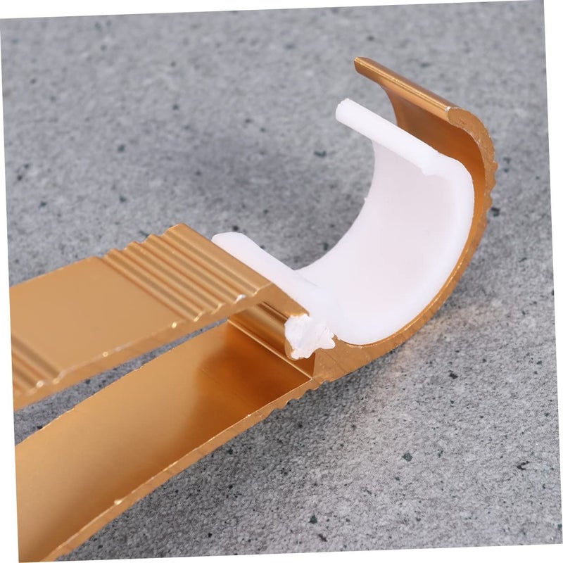 2Pcs Gold Alloy Curtain Rod Brackets Sturdy Mounting Holder For Roman Pole - Image 4