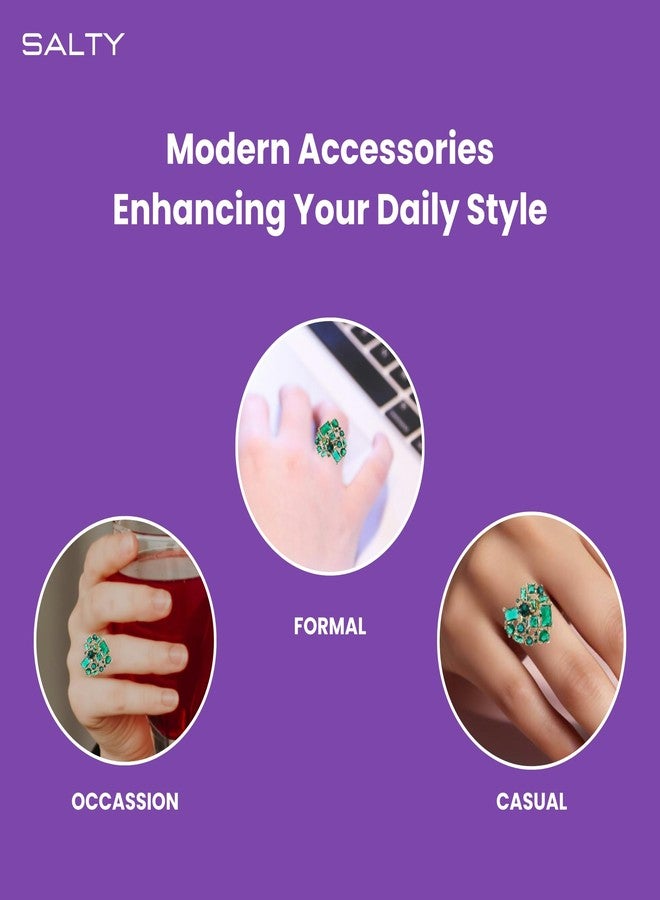SALTY Anti Tarnish Cute Evil Eye Finger Ring for Women | Adjustable Fancy Jewellery Design | Latest Fashion Accessories for Girls | Minimal Jewelry | Ideal for Gifting | Marriage, Birthday | Gift for Valentine Day - Image 5
