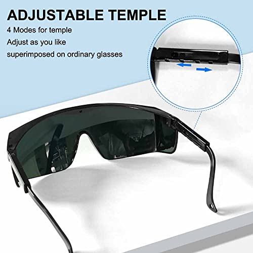 MOZEEDA IPL190nm to 2000nm Laser Safety Glasses , UV Blocking Laser Glasses Eye Protection Protective Goggles Eyewear for Hair Removal Treatment and Laser Cosmetology Operator Eye Protection Adjustable Temple - Image 4