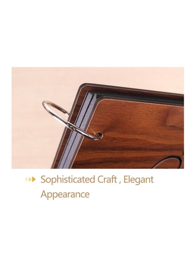 Baby love Wooden Cover Photo Album Brown 26x26centimeter - Image 3