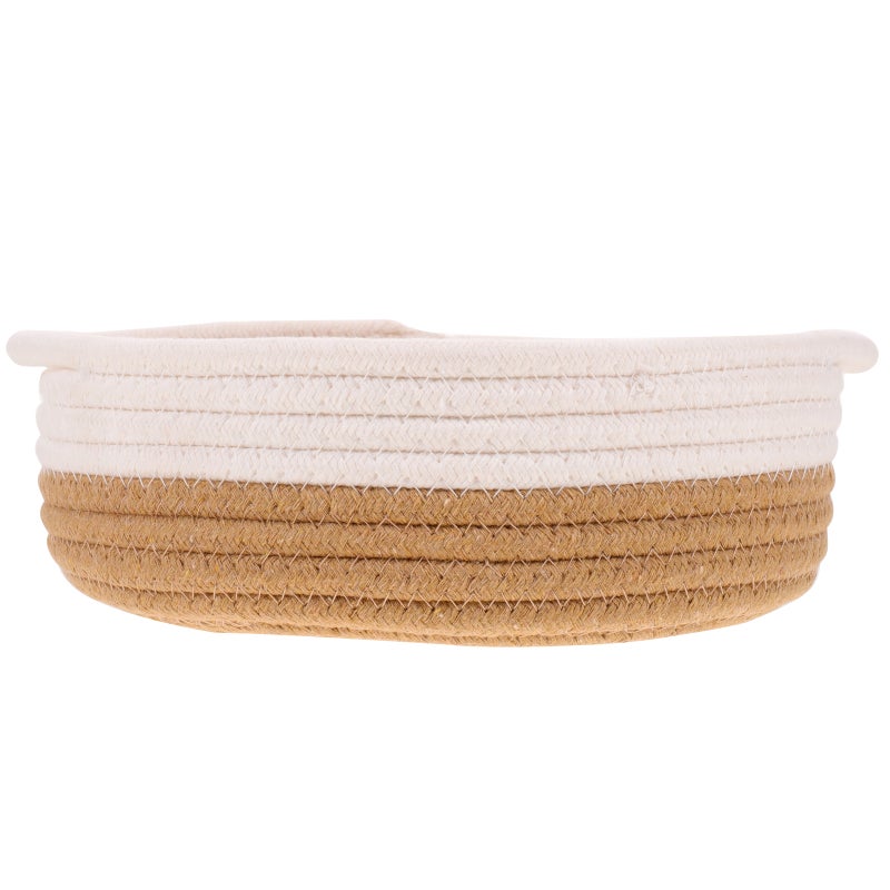 2pcs Empty Storage Basket Cotton Rope Basket Small Toy Bin Woven Storage Basket - Image 1