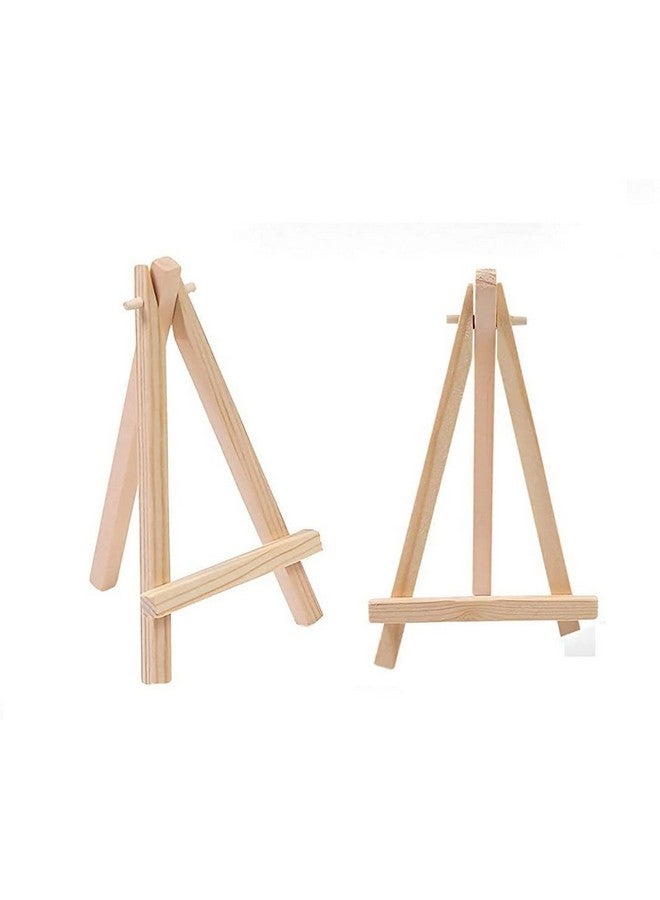 KABEER ART Mini Wood Display Easel Natural Craft Table Stand 6 inch x 4.5 inch Set of 2 Piece (Small) - Image 1