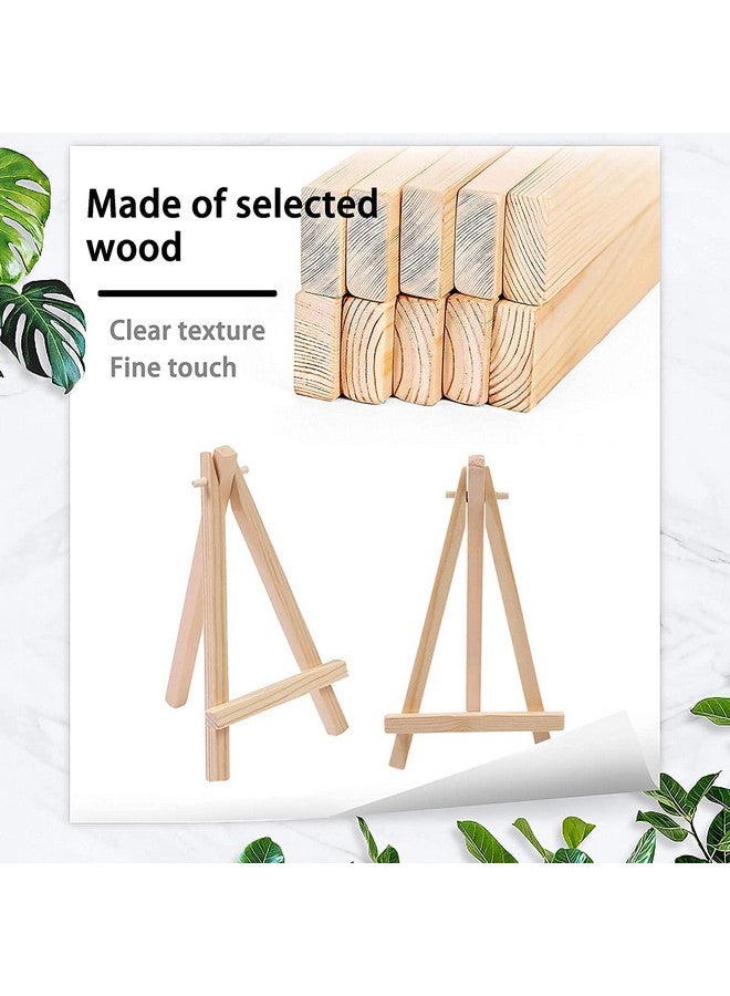 KABEER ART Mini Wood Display Easel Natural Craft Table Stand 6 inch x 4.5 inch Set of 2 Piece (Small) - Image 2