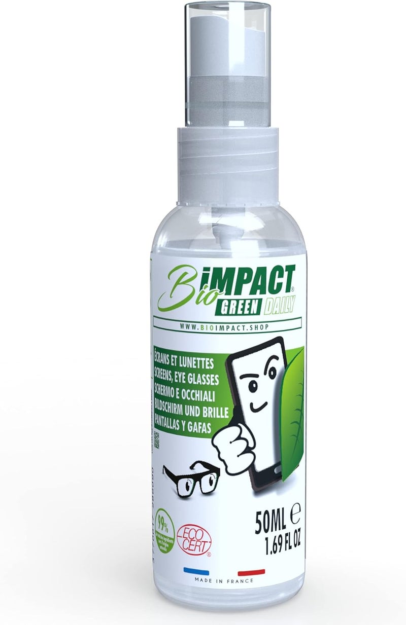 Ecocert Mobile Phone Display Cleaner and Screen Cleaner Spray (50 ml) 99% Natural Organic Certified