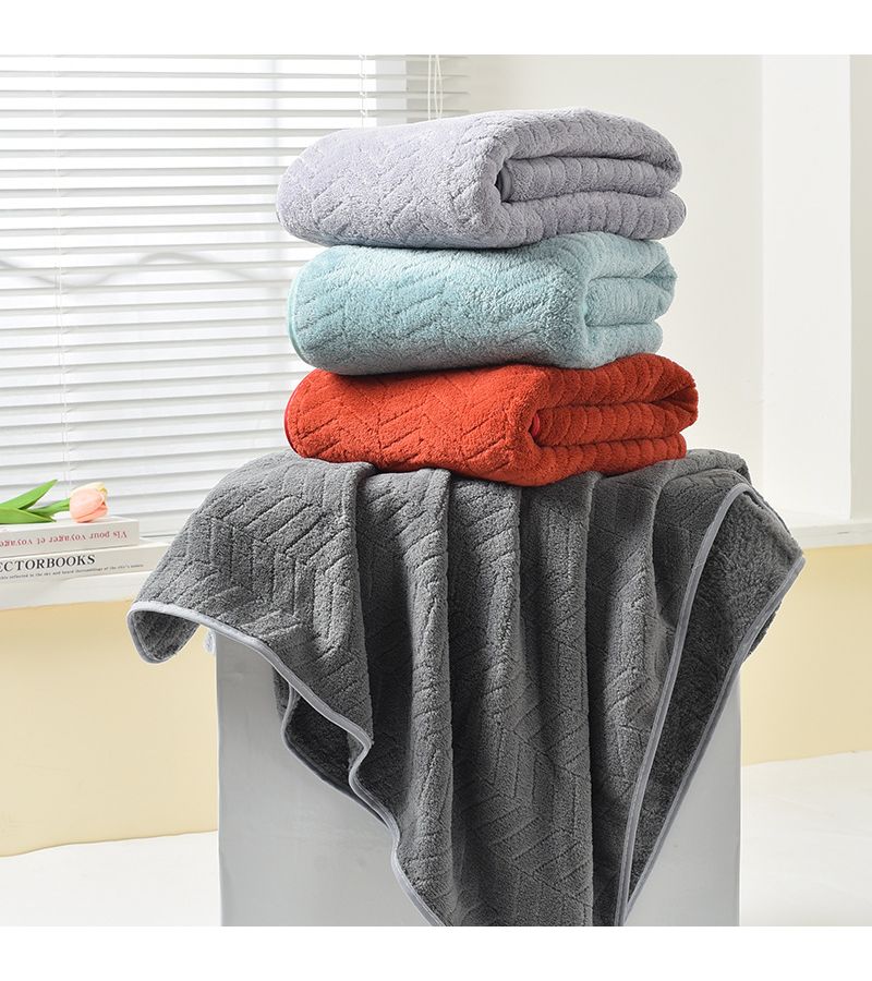 Dark Gray Thickened Coral Hand Towel Soft Absorbent Lint Free Quick Drying - Image 4