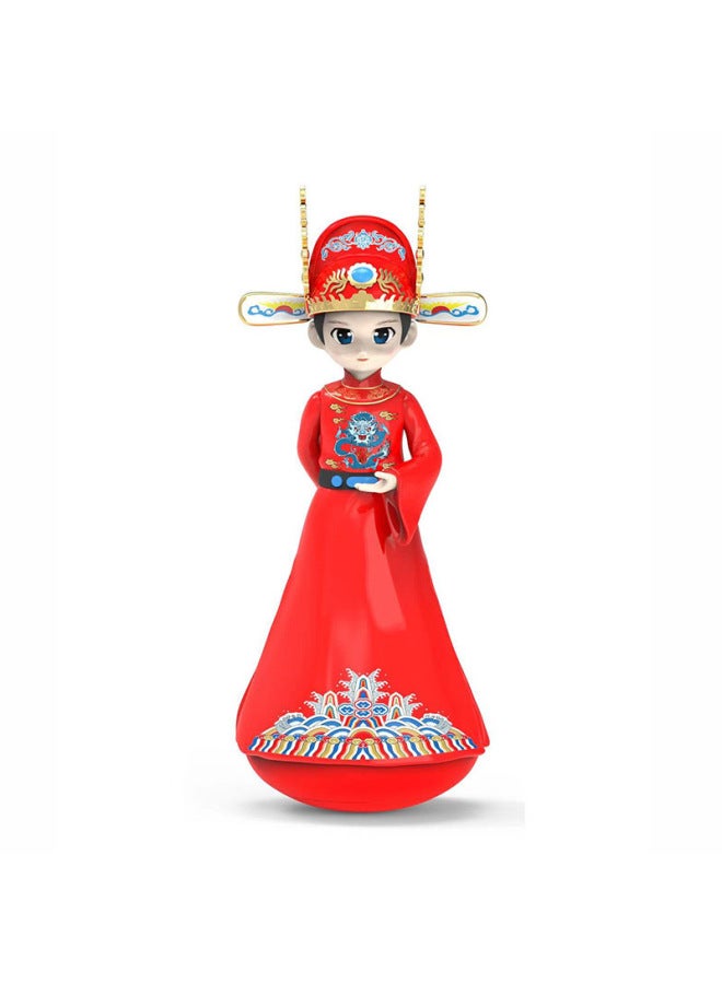 Datang Tumbler Little Sister Creative Xi'an Tourism Creative Doll Doll Toy Ornaments Gift-Color:Number One Scholar (color Box) - Image 1