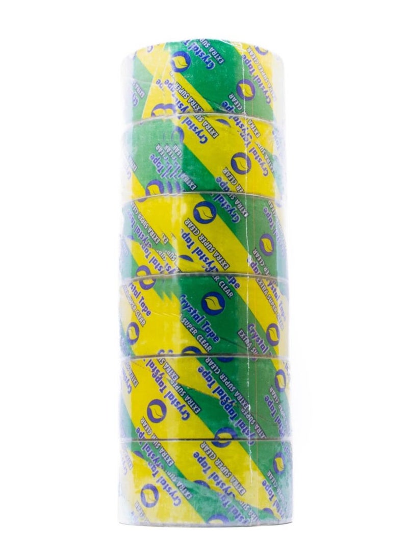 Generic (6 rolls) Wide crystal adhesive tape, 4.2 cm, 23 meters, high quality  - Image 2