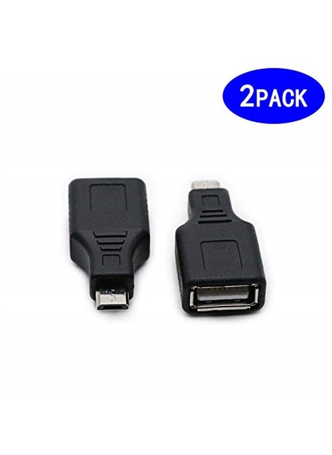 rgzhihuifz 2 Pack USB 2.0 Micro USB Male to Type A Female OTG Adapter Connector Converter Coupler  - Image 2