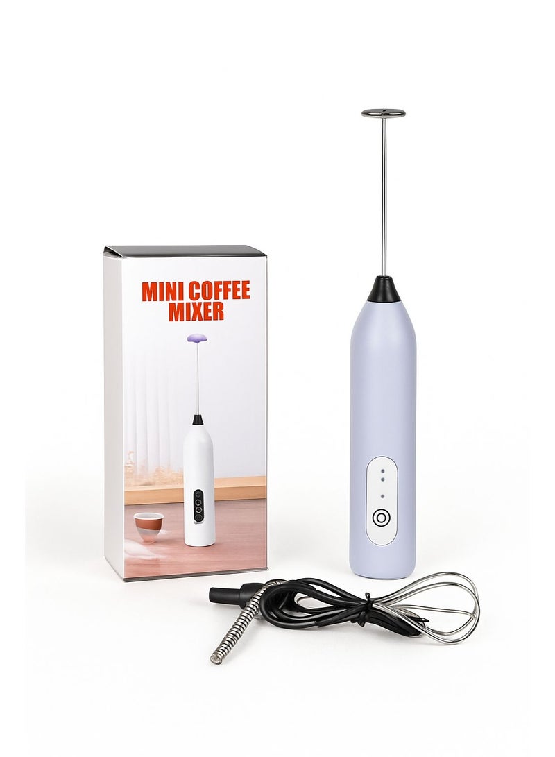 خفّاق قهوة كهربائي صغير – Mini Coffee Mixer محمول بخاصية الشحن USB، خفّاق رغوة للحليب والقهوة، تصميم عصري وخفيف الوزن - Image 1