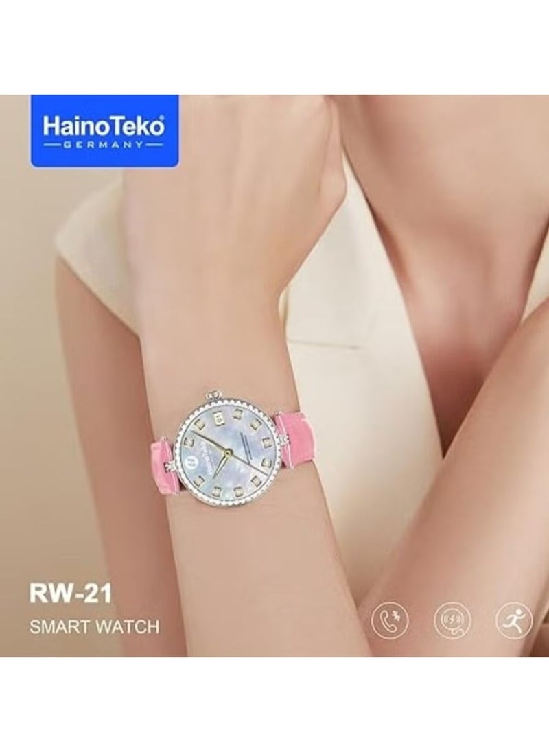 Haino Teko Stylish RW-21 Smart Watch for Girls & Women | Bluetooth Call, Heart Rate Monitor, Sleep Tracking, Elegant Design | Perfect for Fitness, Fashion, and Daily Use | Compatible with iOS & Android - Image 3
