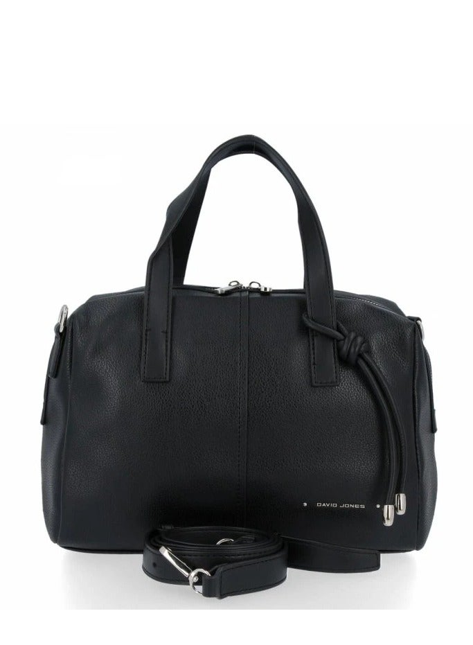 David Jones David Jones Handbags for Women Purse Faux Leather Satchel Bags Stylish Tote Bags Shoulder Bag Ladies Handbag Color BLACK  - Image 1