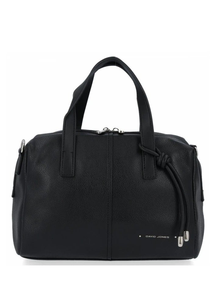 David Jones David Jones Handbags for Women Purse Faux Leather Satchel Bags Stylish Tote Bags Shoulder Bag Ladies Handbag Color BLACK  - Image 3