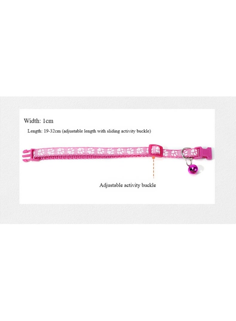 أولدجان القط والكلب حلقة رقبة القط العالمية حلقة رقبة القط صغيرة ومتوسطة الحجم الكلب تيدي قابل للتعديل حلقة الجر للحيوانات الأليفة حلقة رقبة طوق الجرس (الوردي الوردي) - Image 3