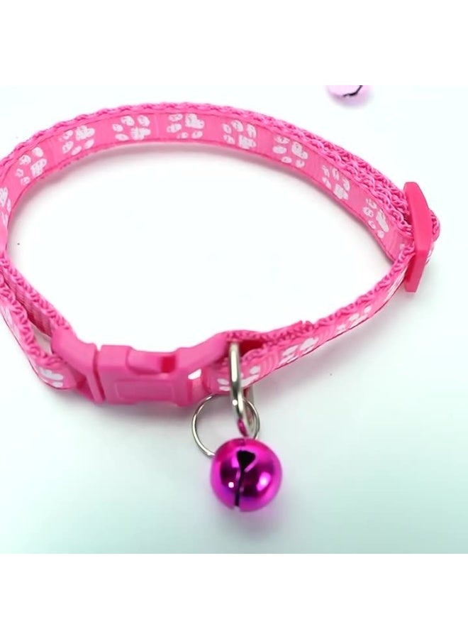 أولدجان القط والكلب حلقة رقبة القط العالمية حلقة رقبة القط صغيرة ومتوسطة الحجم الكلب تيدي قابل للتعديل حلقة الجر للحيوانات الأليفة حلقة رقبة طوق الجرس (الوردي الوردي) - Image 4