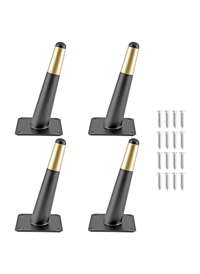 Generic Heavy Duty Metal Coffee Table Legs, Replacement Iron Sofa Feet, Golden Stainless Steel Cabinet Legs, Supports Up to 800kg, Set of 4  - Image 1