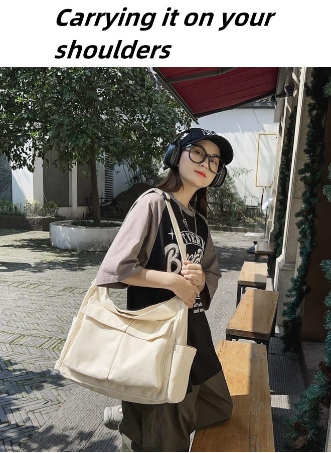 M MIAOYAN - Men's and women's canvas backpacks casual fashion business commuter computer bags outdoor travel single and double shoulder bags - Image 1