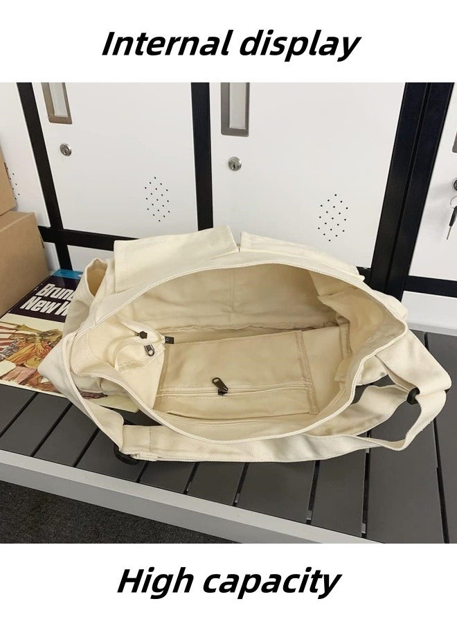 M MIAOYAN - Men's and women's canvas backpacks casual fashion business commuter computer bags outdoor travel single and double shoulder bags - Image 1