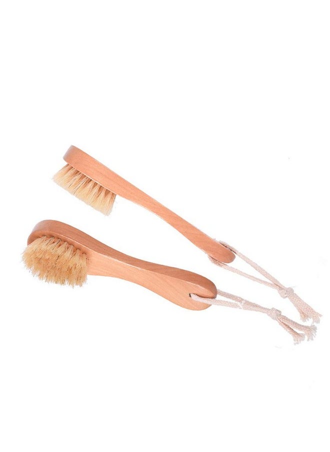 KEWLYSEU Natural Bristles Wooden Face Cleaning Brush Wood Handle Facial Cleanser Nose Scubber Exfoliating Facial Skin Care Pack Of 2  - Image 5