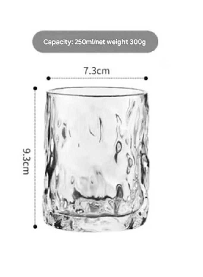 Jingke Glass Cup Transparent Cup Milk Cup Coffee Cup Wine Glass 250ML 2 Pack - Image 2