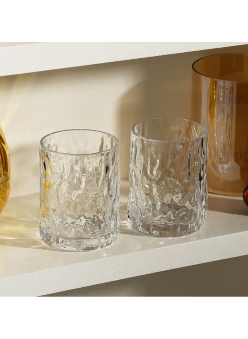 Jingke Glass Cup Transparent Cup Milk Cup Coffee Cup Wine Glass 250ML 2 Pack - Image 1
