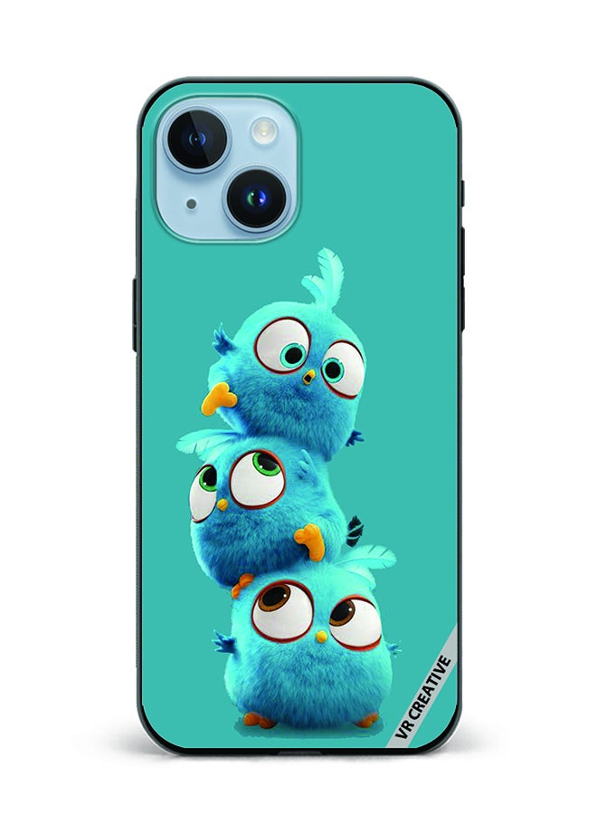 VR CREATIVE Protective Case Cover For Apple iPhone 15 Fur Cartoon Design Multicolour - Image 1
