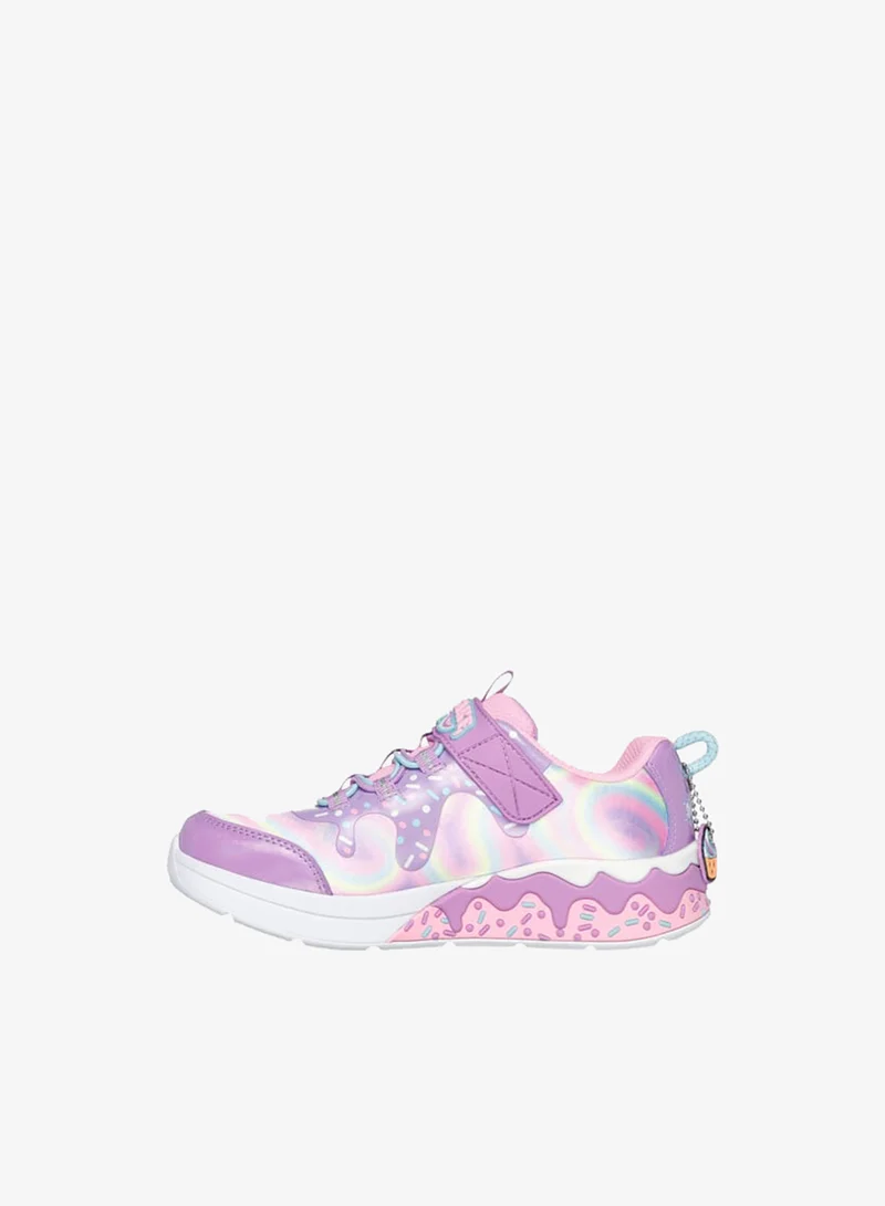 SKECHERS Girls' Cupcake Print Sports Shoes With Hook And Loop Closure - Cupcake Cutie