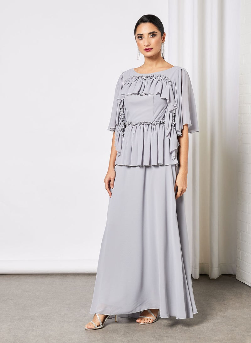 House of Moda Ruffle Chiffon Dress - Image 2