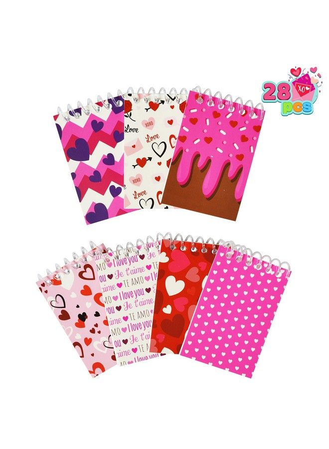JOYIN 28 Pack Valentines Day Gifts For Kids Stationery Set With Treat Bags For Kids Party Favor Classroom Exchange Prizes With Notebooks Rulers Erasers Pencils Stickers - Image 5